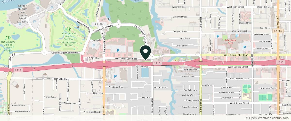 Map showing the exact location of Alchemy Aesthetics by Sasha at 1411 W Prien Lake Rd, Lake Charles, LA 70601, USA