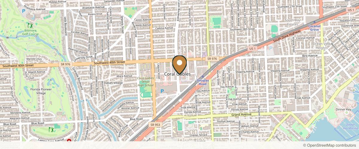 Map showing the exact location of ALEXIS LAUREN | Coral Gables at 4203 Ponce de Leon Blvd Unit 110, Coral Gables, FL 33146, USA