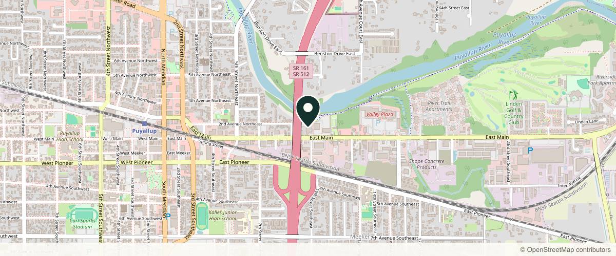 Map showing the exact location of Align Aesthetic Lounge at 929 E Main Ave #230, Puyallup, WA 98372, USA