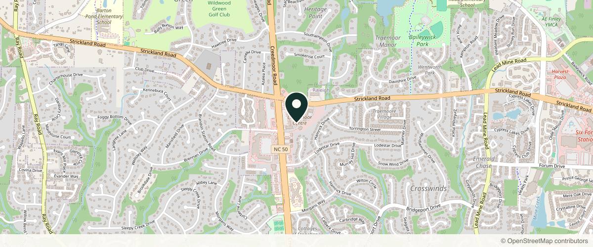 Map showing the exact location of All About Aesthetics, P.C. at 8311 Bandford Way Ste 103, Raleigh, NC 27615, USA