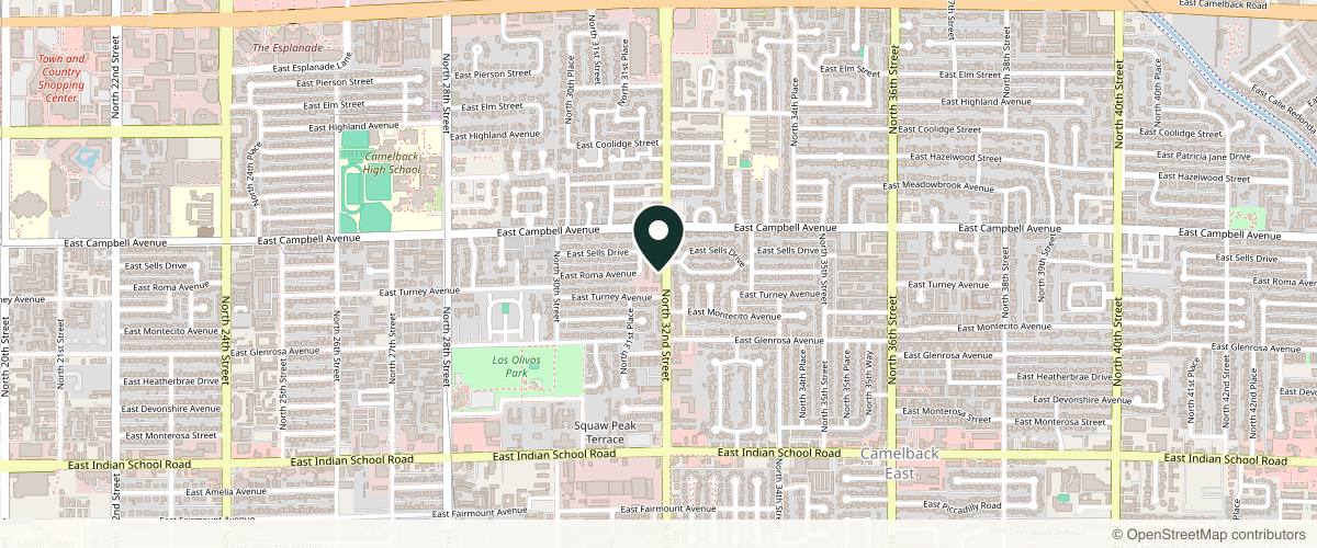 Map showing the exact location of All Dermatology at 4400 N 32nd St #250, Phoenix, AZ 85018
