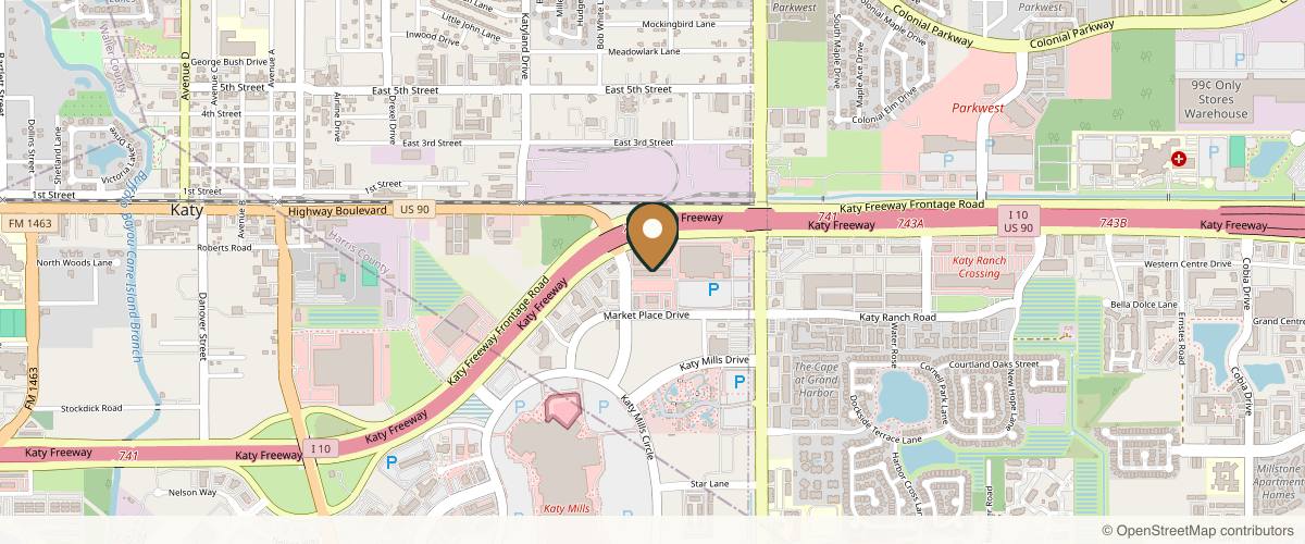 Map showing the exact location of All Is Well Holistic Spa at 2001 Katy Mills Blvd Ste I, Katy, TX 77494, USA