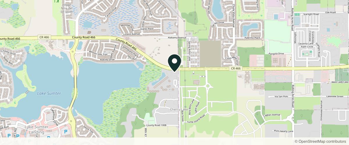 Map showing the exact location of Alliant Dermatology at 10946 CR 100, Lady Lake, FL 32162, USA