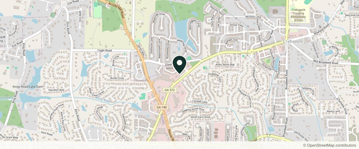 Map showing the exact location of Allure Aesthetic Center | Med Spa, Botox, Laser, Tattoo Removal, P Shot Alpharetta at 2500 Abbey Ct, Alpharetta, GA 30004, USA