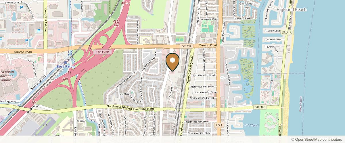Map showing the exact location of Allure Aesthetics at 4700 NW 2nd Ave Ste 103, Boca Raton, FL 33431, USA