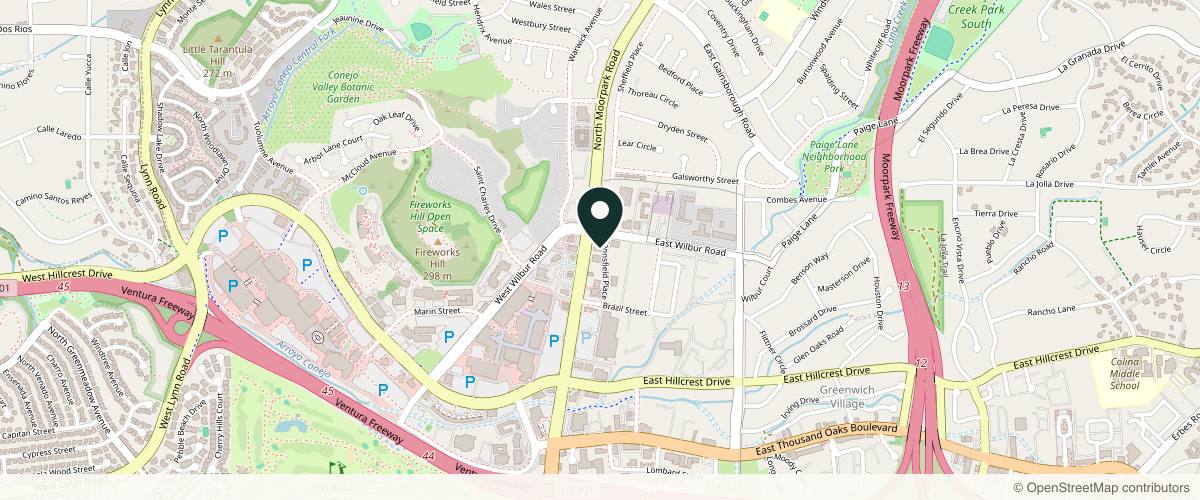 Map showing the exact location of Allure Medical Aesthetics at 540 N Moorpark Rd Ste 6, Thousand Oaks, CA 91360, USA