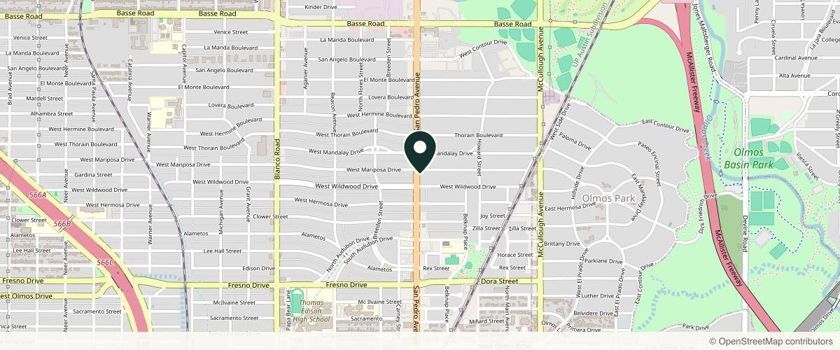 Map showing the exact location of ALTHEYA MED SPA at 5018 San Pedro Ave, San Antonio, TX 78212, USA