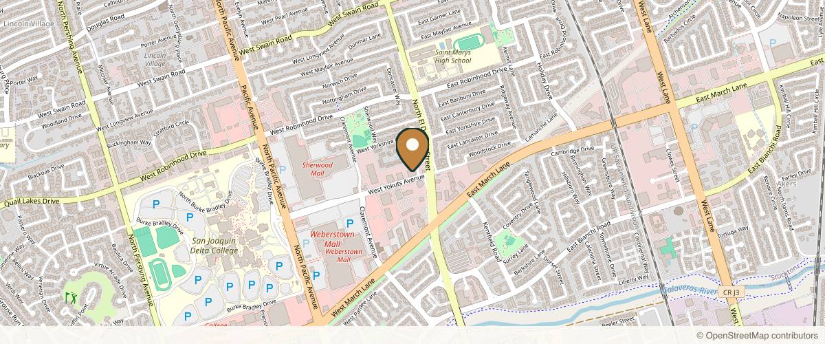 Map showing the exact location of Aluré Beauty By Maria, RN at 37 W Yokuts Ave Ste b studio 6, Stockton, CA 95207, USA