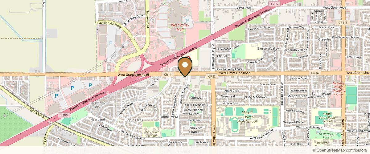 Map showing the exact location of Alyne Aesthetics & Med Spa at 2180 W Grant Line Rd Ste 225, Tracy, CA 95377, USA