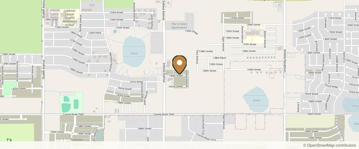 Map showing the exact location of Alyzel Aesthetics & Wellness at 3210 140th St #200, Lubbock, TX 79423, USA