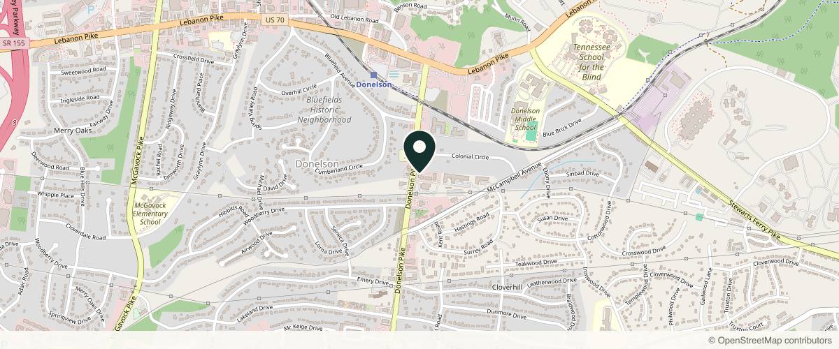 Map showing the exact location of Amálie Aesthetics and Wellness at 211 Donelson Pike #101, Nashville, TN 37214, USA