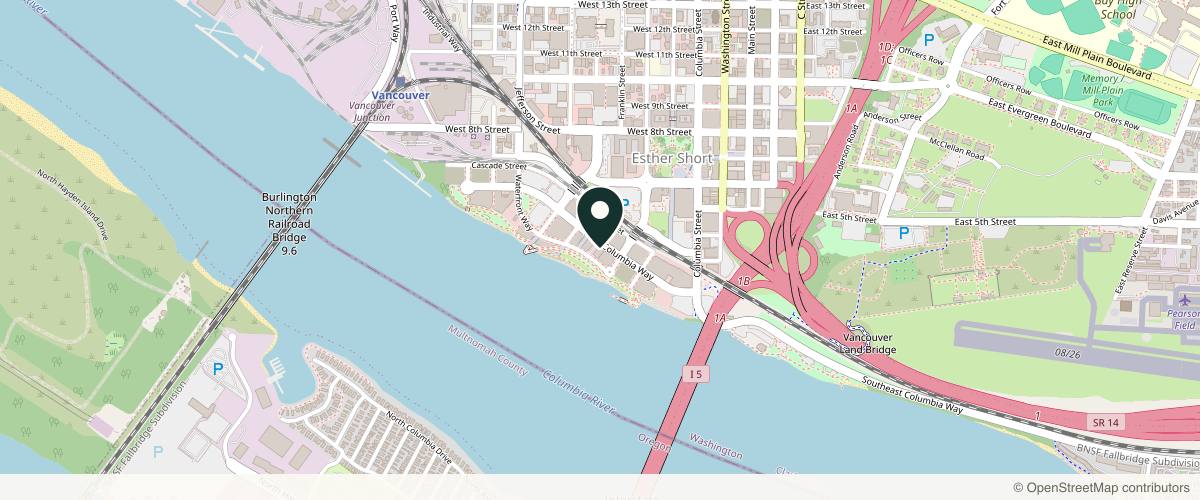 Map showing the exact location of Amélie Aesthetics Vancouver at 595 W Columbia Way, Vancouver, WA 98660, USA