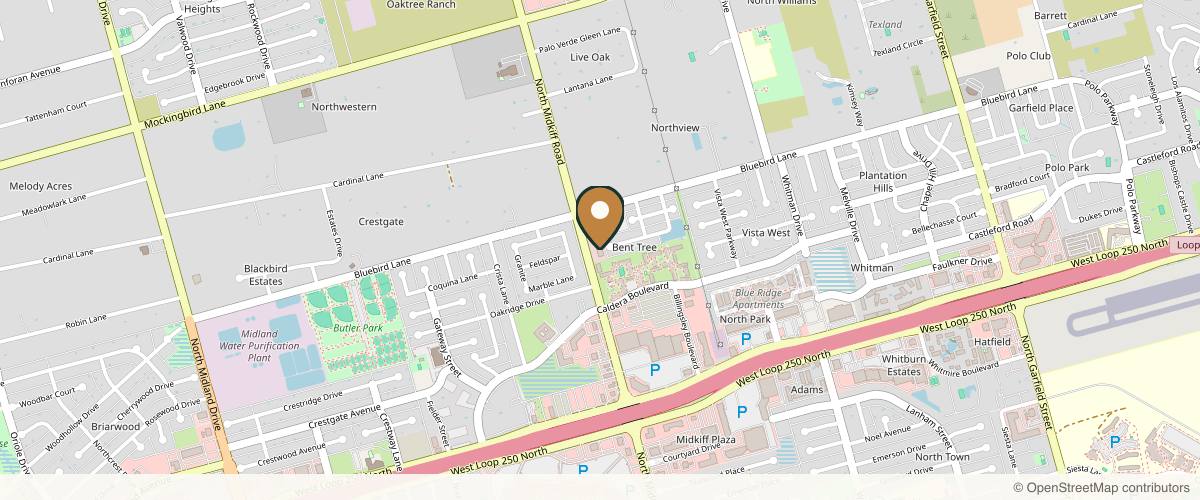Map showing the exact location of American Laser Med Spa - Midland at 4906 N Midkiff Rd, Midland, TX 79705, USA