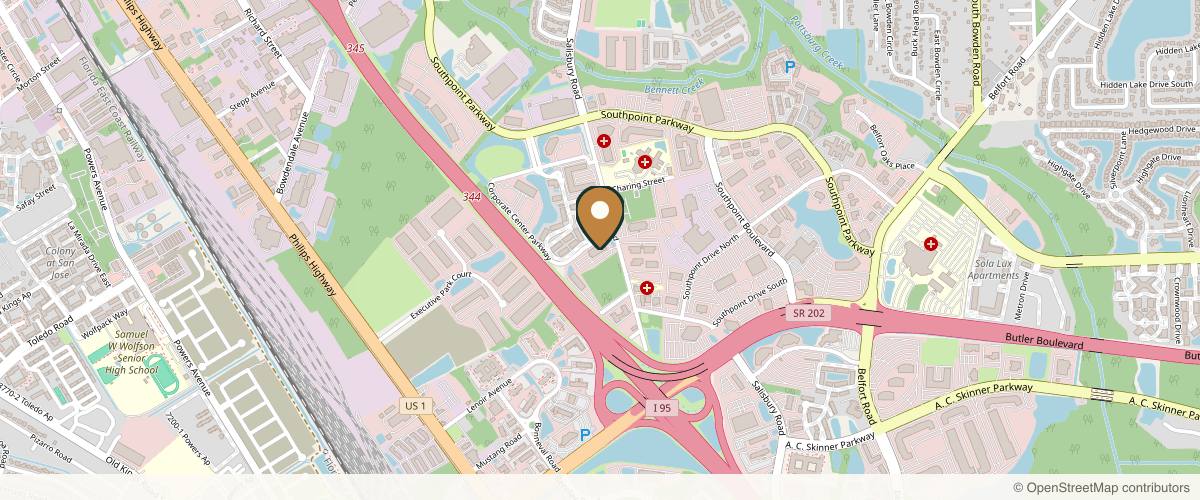 Map showing the exact location of ANNAZUR Organic Spa | Salisbury at 4130 Salisbury Rd #1220, Jacksonville, FL 32216, USA