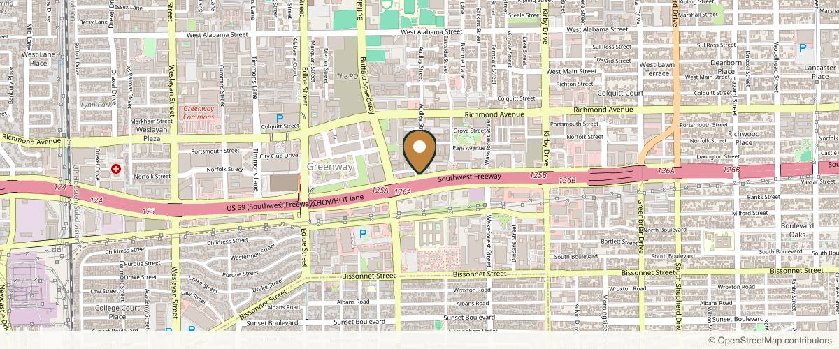 Map showing the exact location of Antiage Institute at 3120 SW Freeway Service Rd Suite 400, Houston, TX 77098, USA