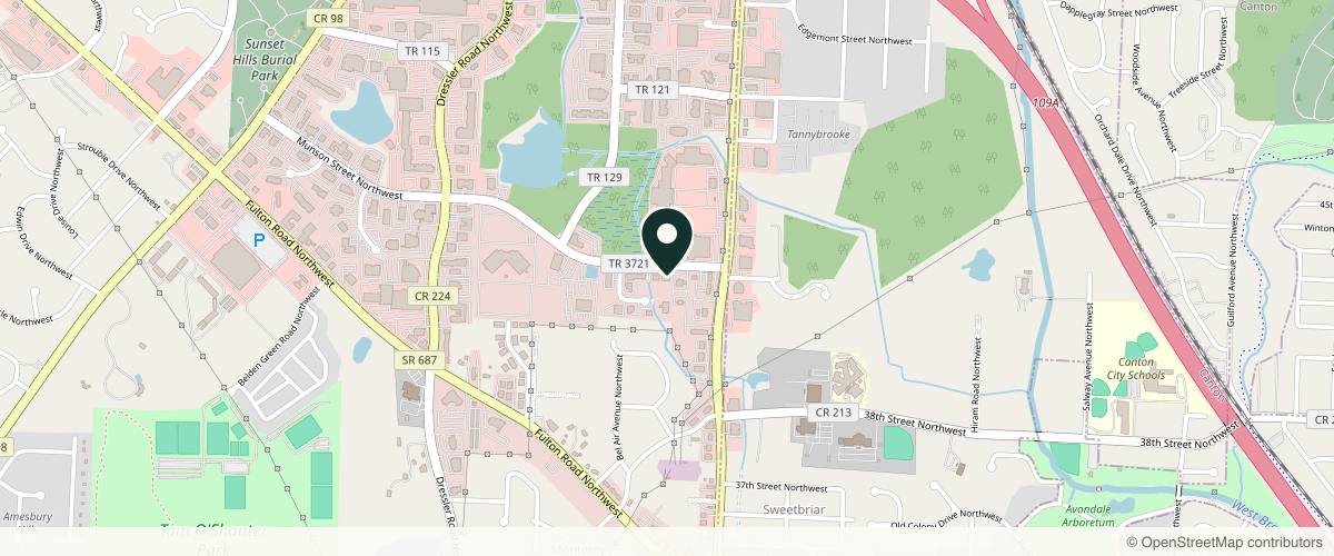 Map showing the exact location of Apex Skin Canton Building A at 4124 Munson St NW, Canton, OH 44718, USA