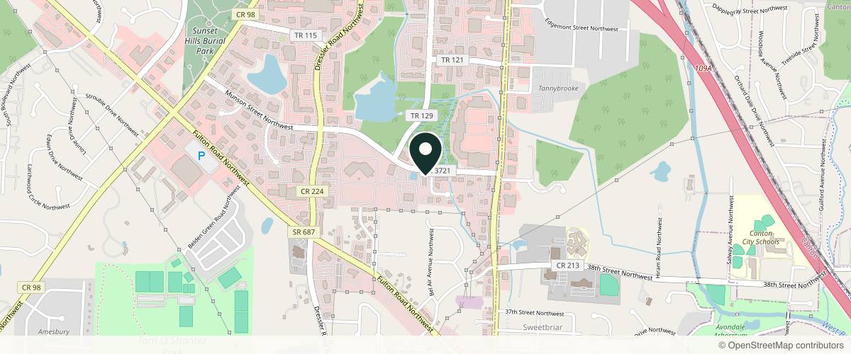 Map showing the exact location of Apex Skin Canton Building B at 4240 Munson St NW, Canton, OH 44718, USA