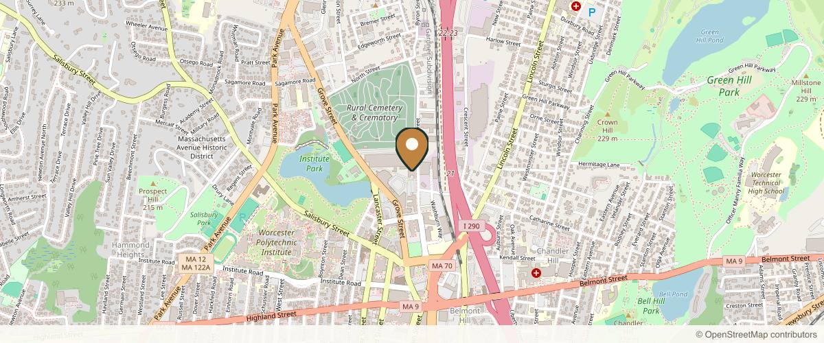 Map showing the exact location of Aponi Aesthetics at 99 Prescott St Ste 104, Worcester, MA 01605, USA