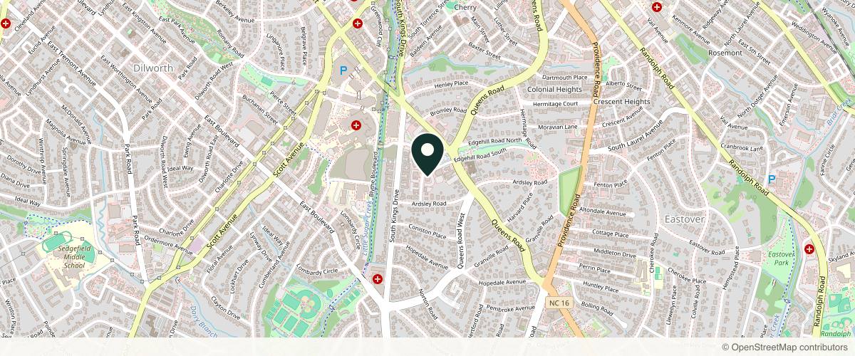 Map showing the exact location of Appel Wormer Esthetics at 1901 Brunswick Ave #101, Charlotte, NC 28207, USA