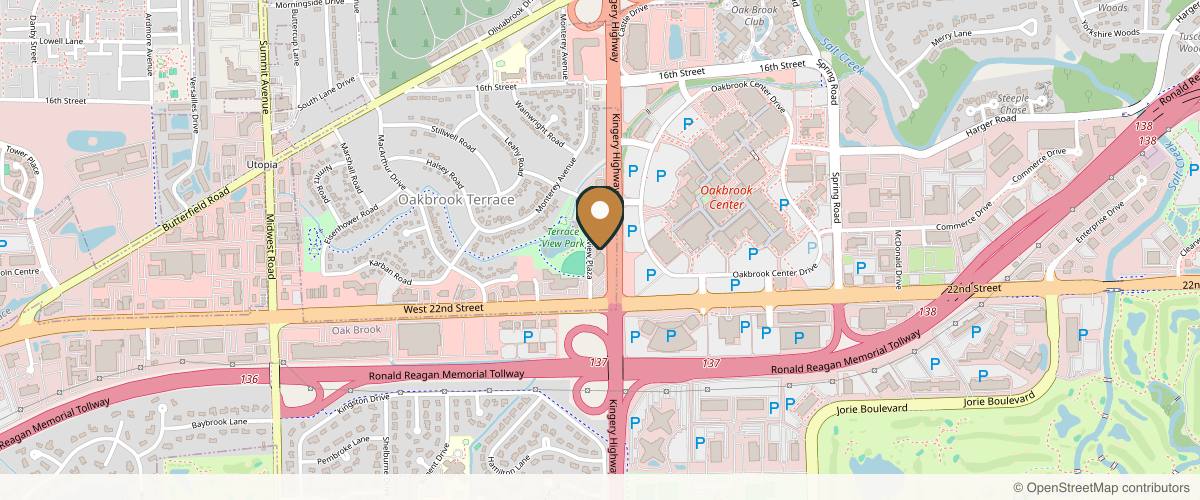 Map showing the exact location of Arabella Boutique Med Spa at 2 Mid America Plaza Ste 1010, Oakbrook Terrace, IL 60181, USA
