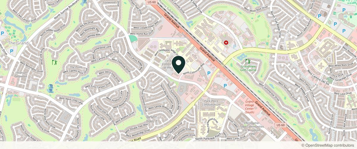 Map showing the exact location of Arizona Dermatology Specialists at 14800 W Mountain View Blvd #160, Surprise, AZ 85374