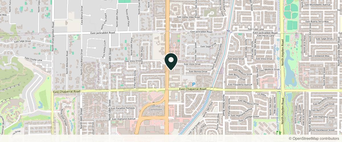 Map showing the exact location of Arizona MedLaser at 5111 N Scottsdale Rd Ste 208, Scottsdale, AZ 85250, USA