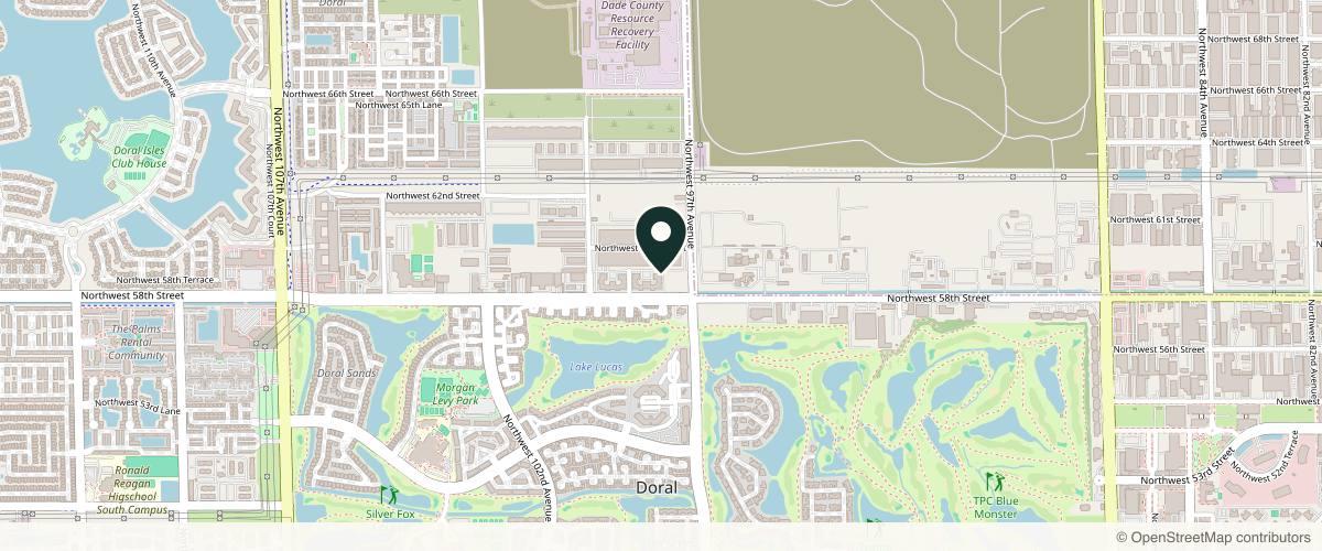 Map showing the exact location of Aromas Medspa at Doral at 9831 NW 58th St Unit 149, Doral, FL 33178, USA