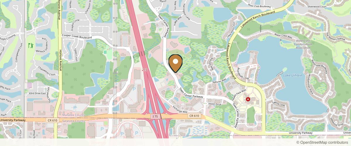 Map showing the exact location of Arsenault Aesthetics at 9023 Town Center Pkwy, Lakewood Ranch, FL 34202, USA