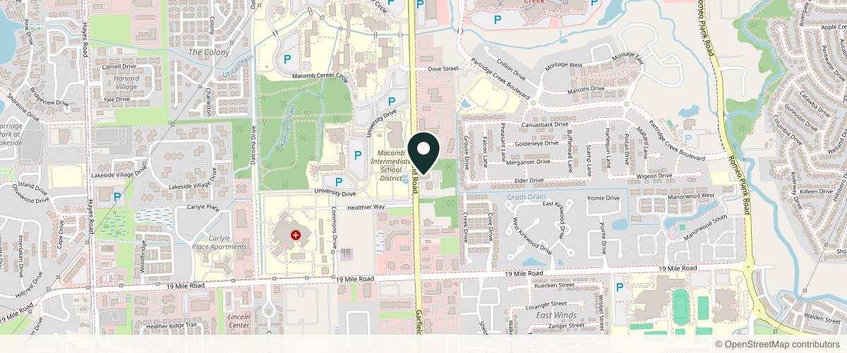 Map showing the exact location of Art of Dermatology - Clinton Twp at 43650 Garfield Rd Ste 200, Clinton Township, MI 48038