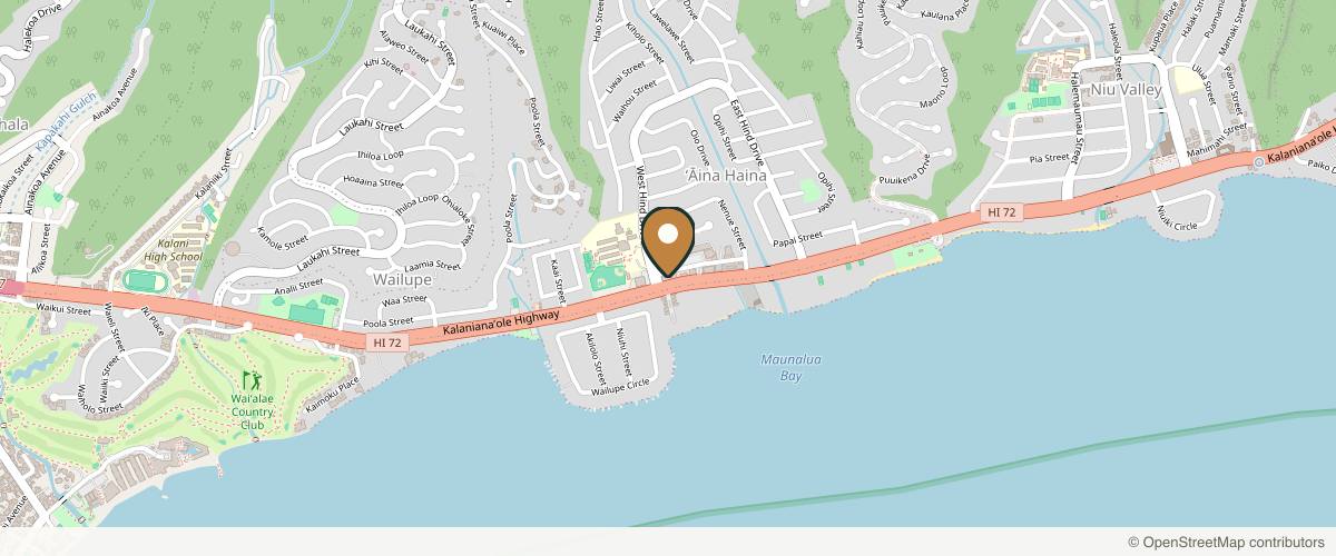 Map showing the exact location of Artistry Medspa at 850 W Hind Dr Ste 117, Honolulu, HI 96821, USA