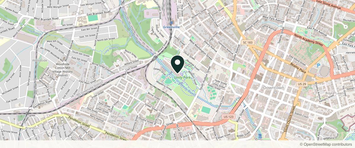 Map showing the exact location of Arvé Aesthetics at 115-A Welborn St Ste A, Greenville, SC 29601, USA