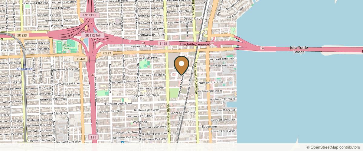 Map showing the exact location of Arviv Medical Aesthetics Miami at 3250 NE 1st Ave #504, Miami, FL 33137, USA