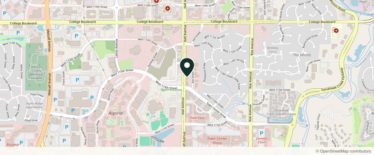 Map showing the exact location of ash-thetics Concierge Medical Aesthetics at 11401 Nall Ave #218, Leawood, KS 66211, USA