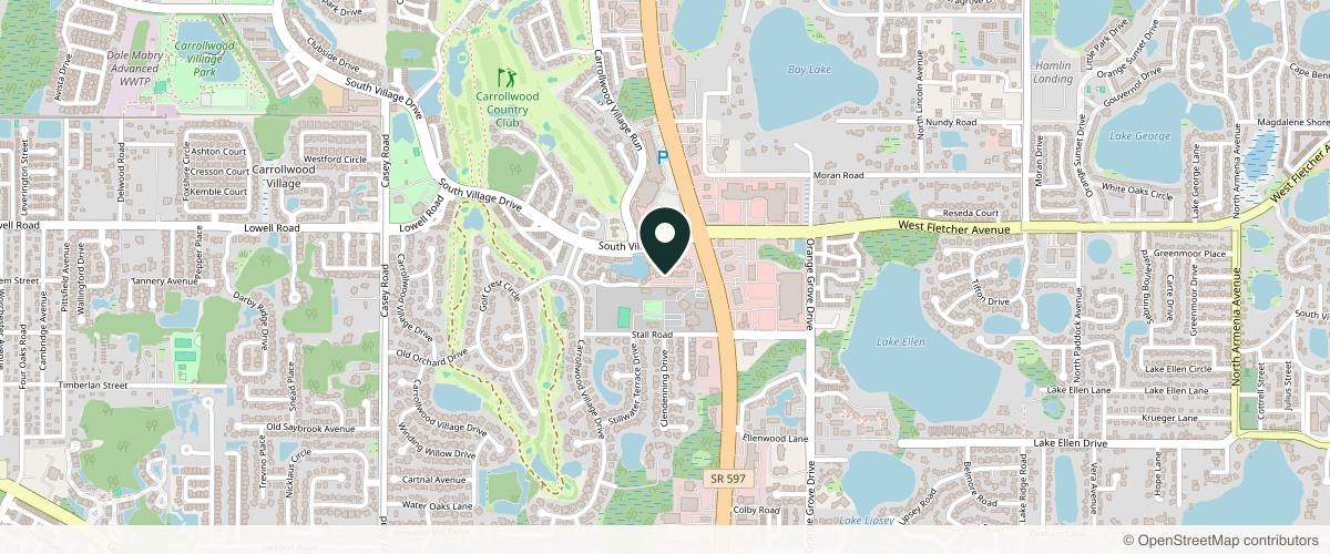 Map showing the exact location of Aspire MedSpa & Beauty Bar at 12932 N Dale Mabry Hwy, Tampa, FL 33618, USA