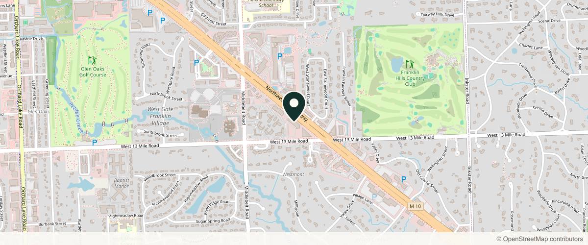 Map showing the exact location of Associated Dermatologists | Farmington Hills at 31275 Northwestern Hwy #140, Farmington Hills, MI 48334