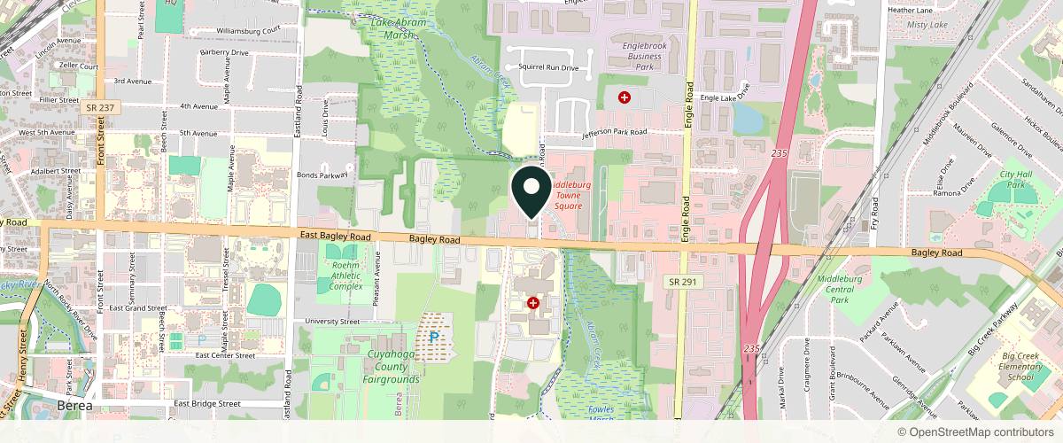 Map showing the exact location of Associates In Dermatology at 18660 Bagley Rd Ste 501, Building 1, Middleburg Heights, OH 44130