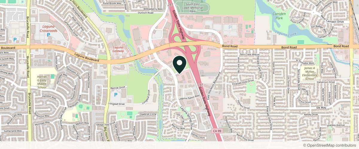 Map showing the exact location of At Your Best Wellness & Aesthetics Nursing Corp at 9291 Laguna Springs Dr #110, Elk Grove, CA 95758, USA