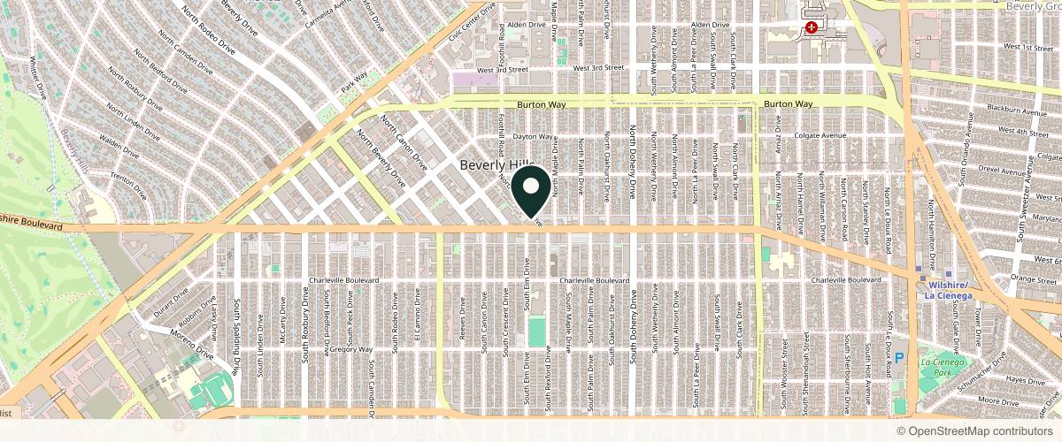 Map showing the exact location of Atelier Aesthetix at 9301 Wilshire Blvd #515, Beverly Hills, CA 90210, USA