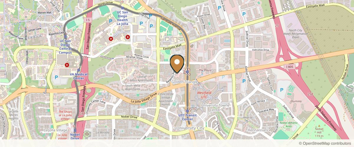Map showing the exact location of Atossa Medical Spa at 4225 Executive Square #600, La Jolla, CA 92037, USA