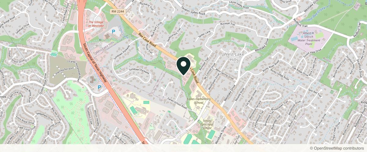 Map showing the exact location of Austin Luxury Medspa at 4407 Bee Caves Rd Bldg 1, Suite 113, West Lake Hills, TX 78746, USA