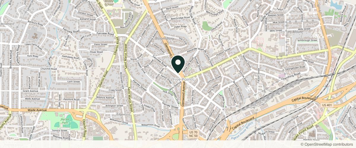 Map showing the exact location of Avail Aesthetics - Raleigh at 2006 Fairview Rd, Raleigh, NC 27608, USA