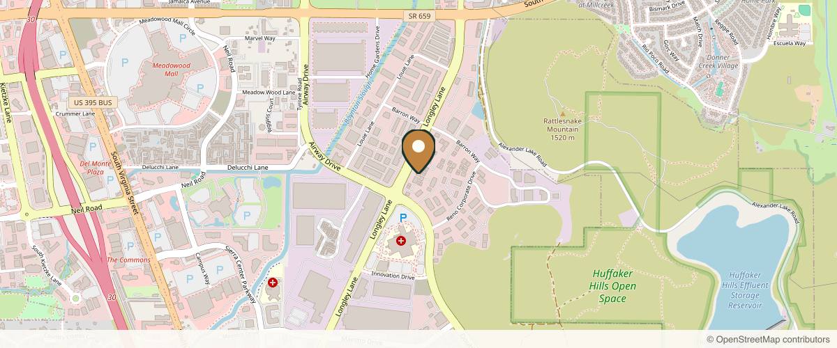 Map showing the exact location of Avance Plastic Surgery Institute: Dr. Erez Dayan at 5588 Longley Ln Ste A, Reno, NV 89511, USA