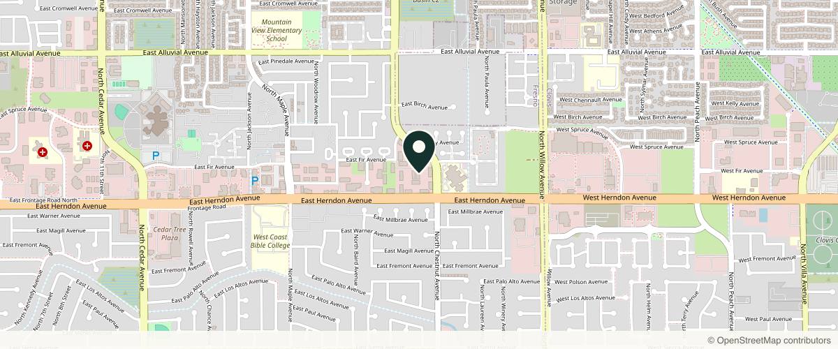 Map showing the exact location of Avantè Medical Aesthetics at 7065 N Chestnut Ave Ste 103, Fresno, CA 93720, USA