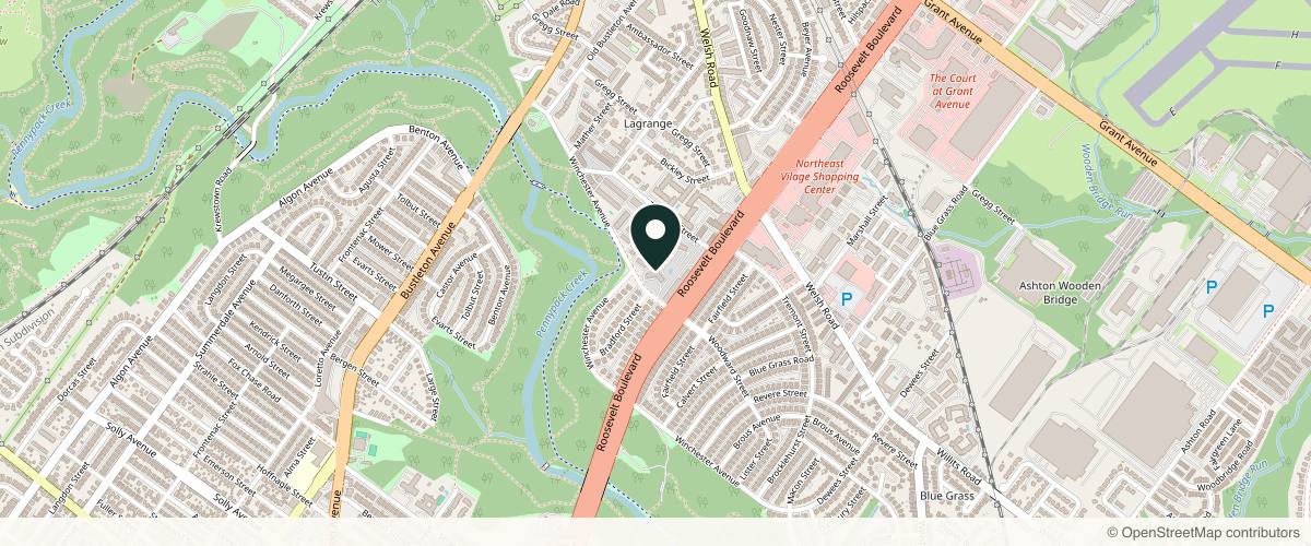 Map showing the exact location of Avellina Aesthetics - Premier Beauty and Rejuvenation Clinic in Philadelphia at 2375 Woodward St #112, Philadelphia, PA 19115, USA