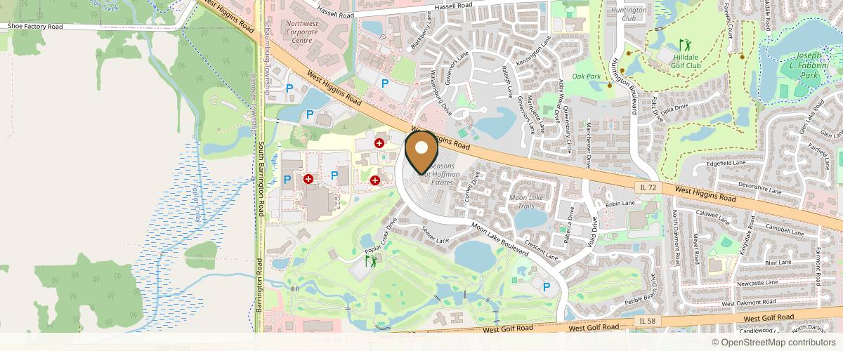 Map showing the exact location of AW Medspa at 1721 Moon Lake Blvd #418, Hoffman Estates, IL 60169, USA