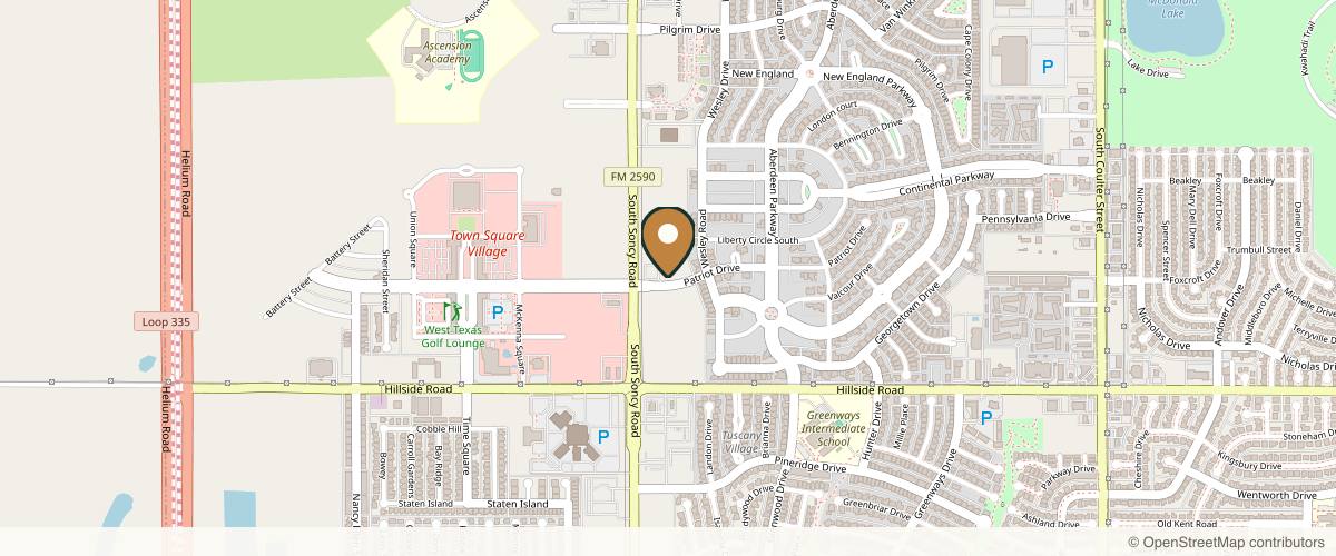 Map showing the exact location of Awaken Medical Aesthetics at 8604 Patriot Dr, Amarillo, TX 79119, USA