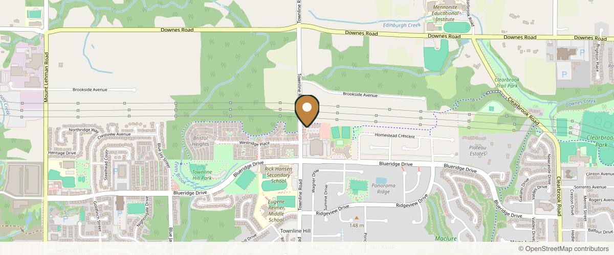 Map showing the exact location of AZ esthetics laser & hair loss clinic at 3710 Townline Rd Unit 140, Abbotsford, BC V2T 0G6, Canada
