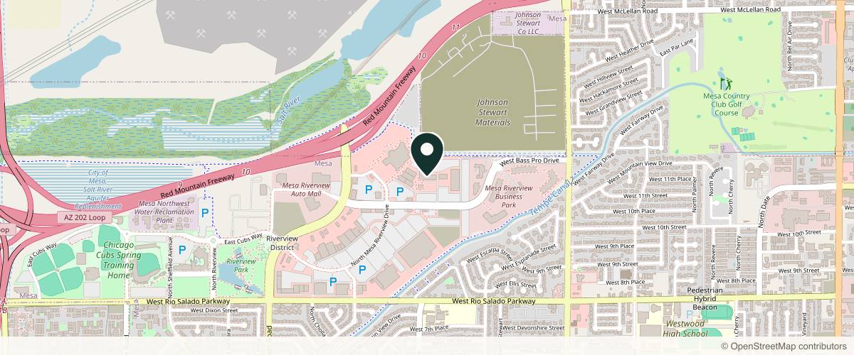 Map showing the exact location of AZ Laser Studio & Medspa at 1061 N Dobson Rd #109, Mesa, AZ 85201, USA