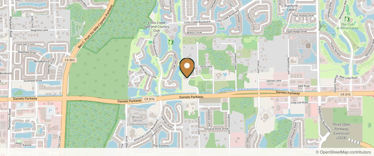 Map showing the exact location of Azul Cosmetic Surgery and Medical Spa | Fort Myers at 13470 Parker Commons Blvd E #101, Fort Myers, FL 33912, USA
