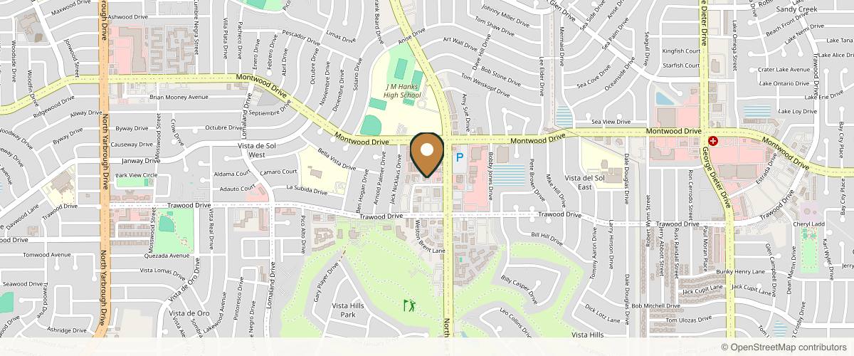 Map showing the exact location of Azul Medspa East at 10965 Ben Crenshaw Dr Suite 4A, El Paso, TX 79935, USA